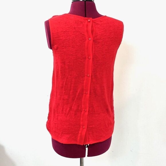 Armani Jeans Red Knit Sleveeless top sz S - Picture 5 of 8